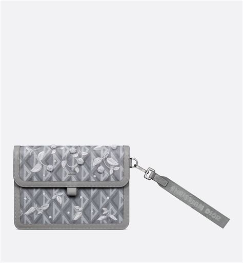 Dior Hit The Road A5 Pouch with Flap Dior Gray CD Diamond 